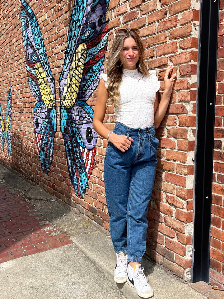 High-Rise Balloon Jeans