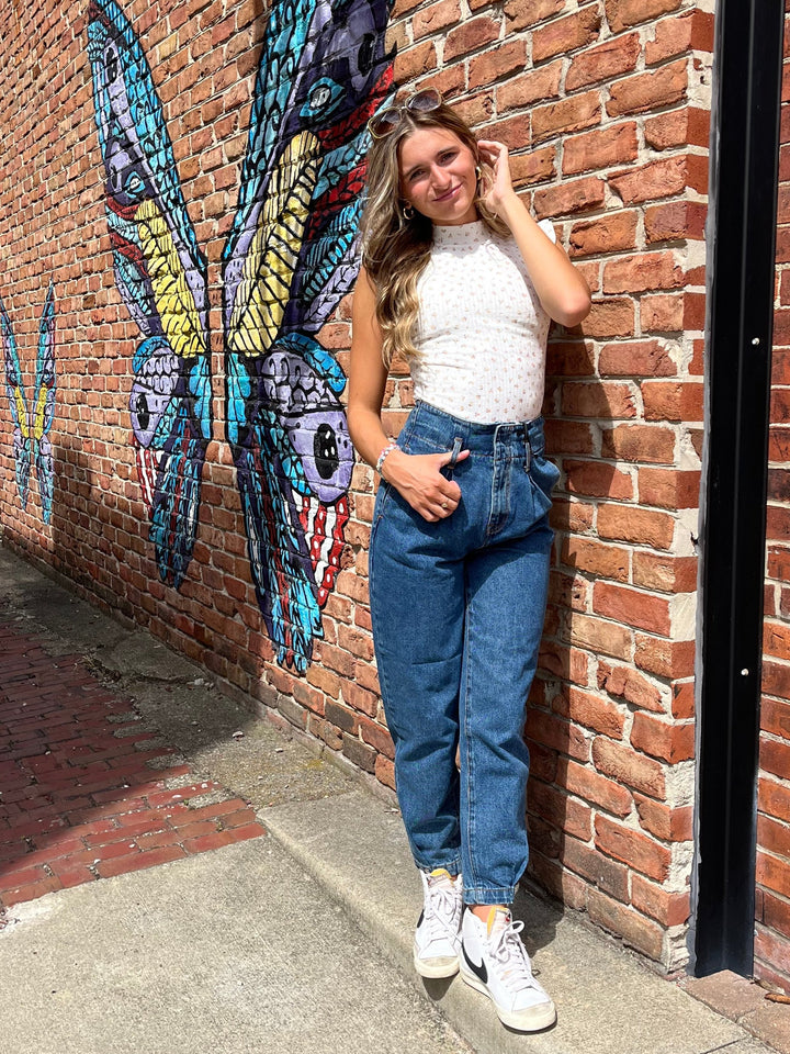 High-Rise Balloon Jeans