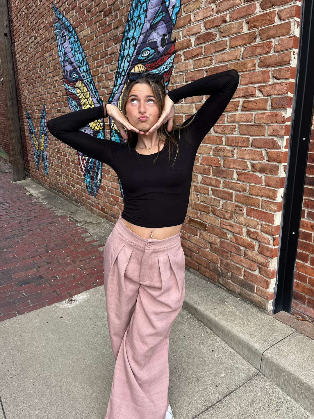 SMALL - Cropped Scoop Neck Top
