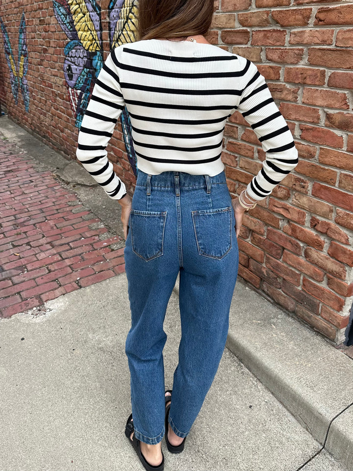 High-Rise Balloon Jeans
