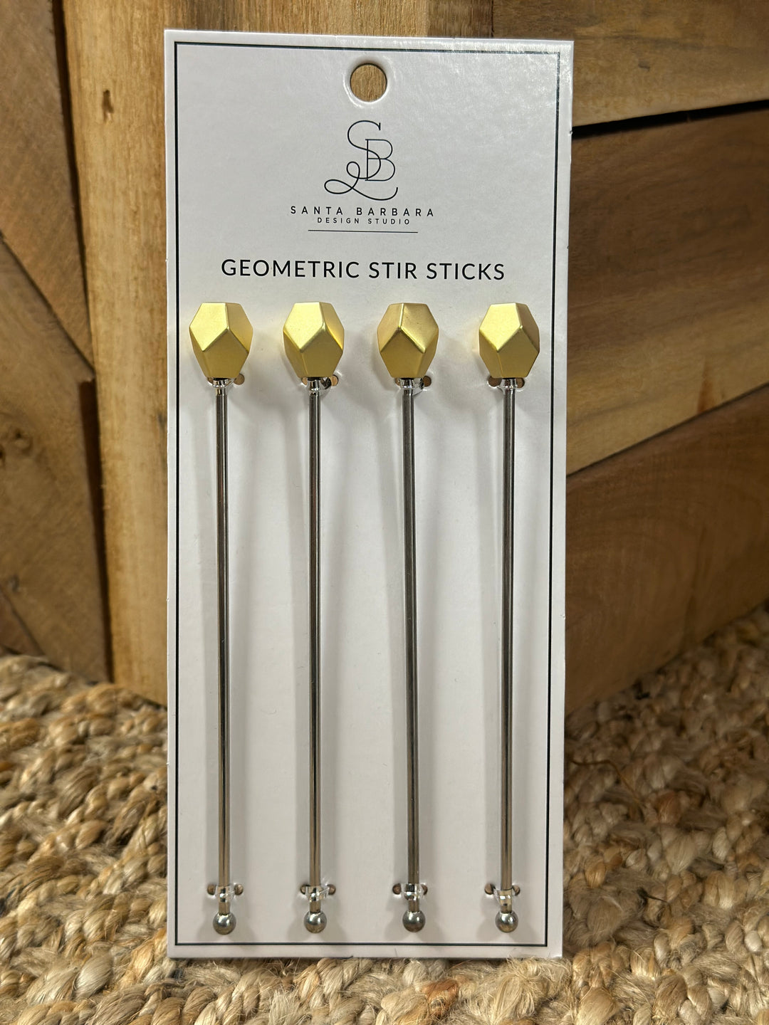 Geometric Stir Sticks - Gold