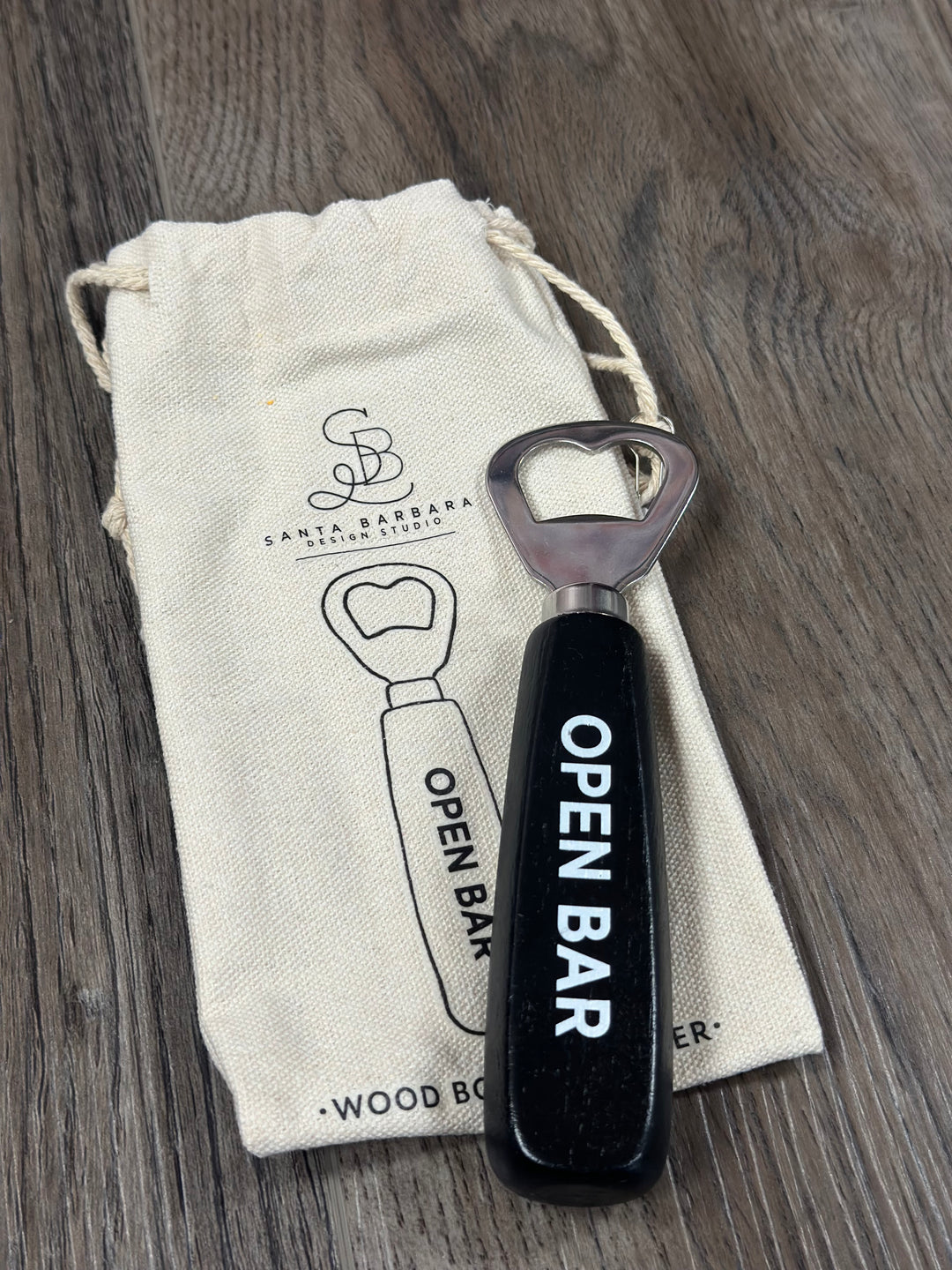 Wood Bottle Opener - Open Bar