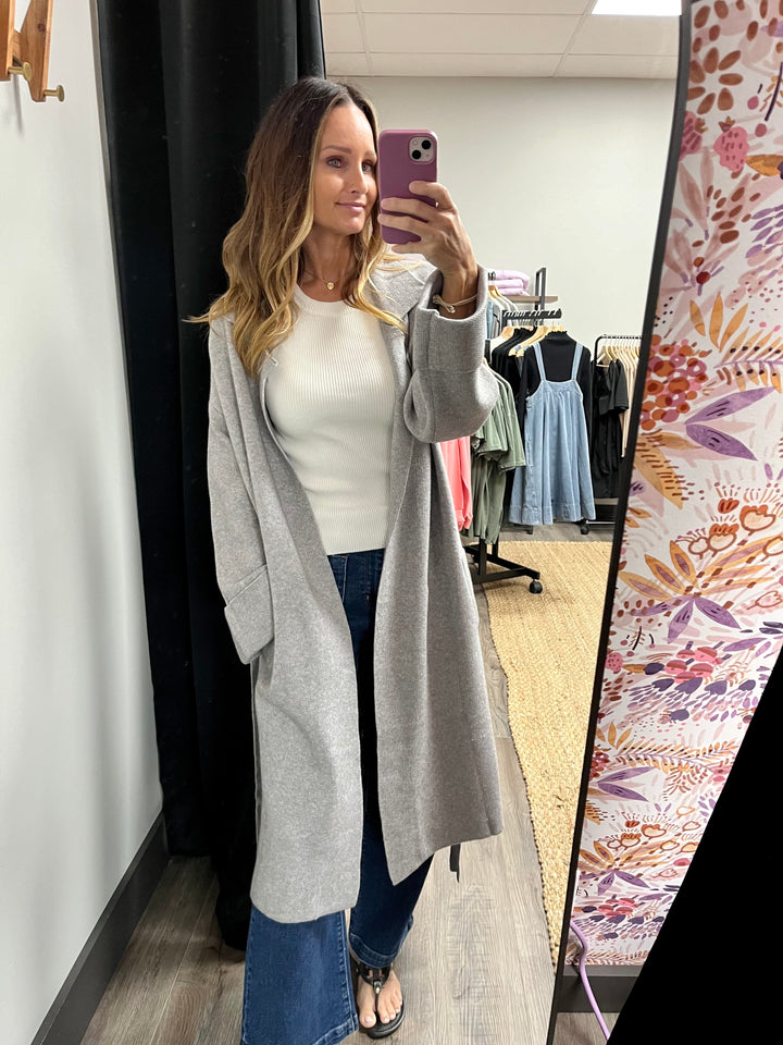 LARGE - Knitted Trench Coat