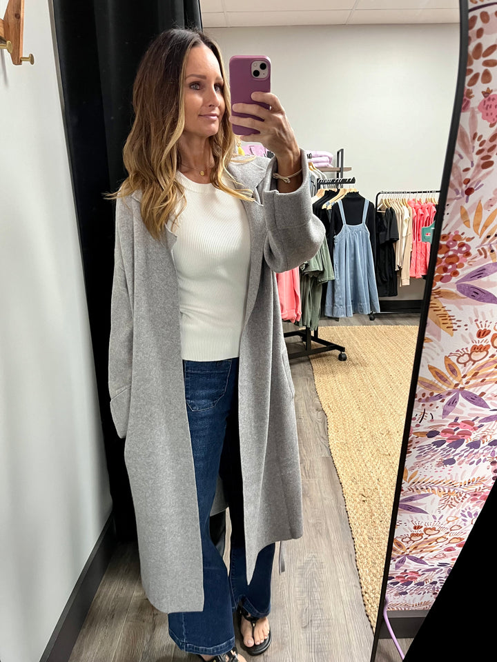 LARGE - Knitted Trench Coat