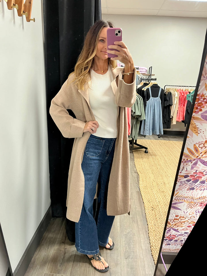 LARGE - Knitted Trench Coat
