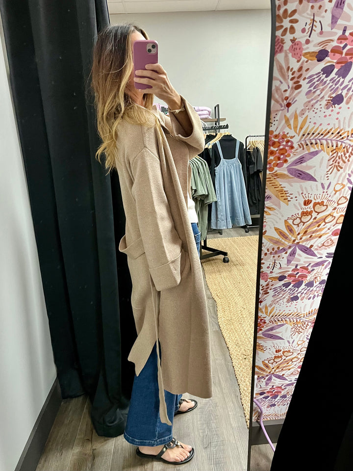LARGE - Knitted Trench Coat
