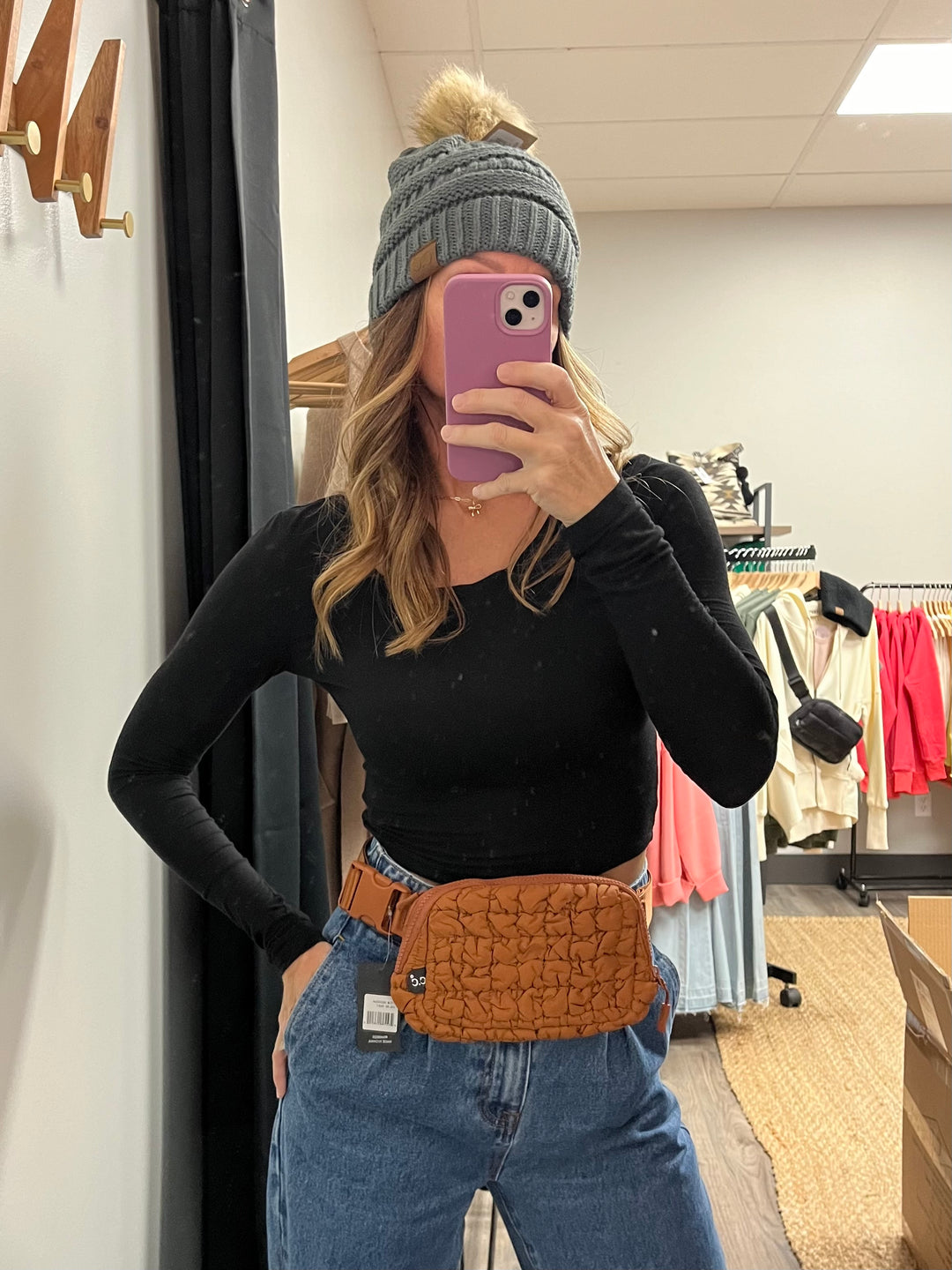 Fur Pom C.C Beanie