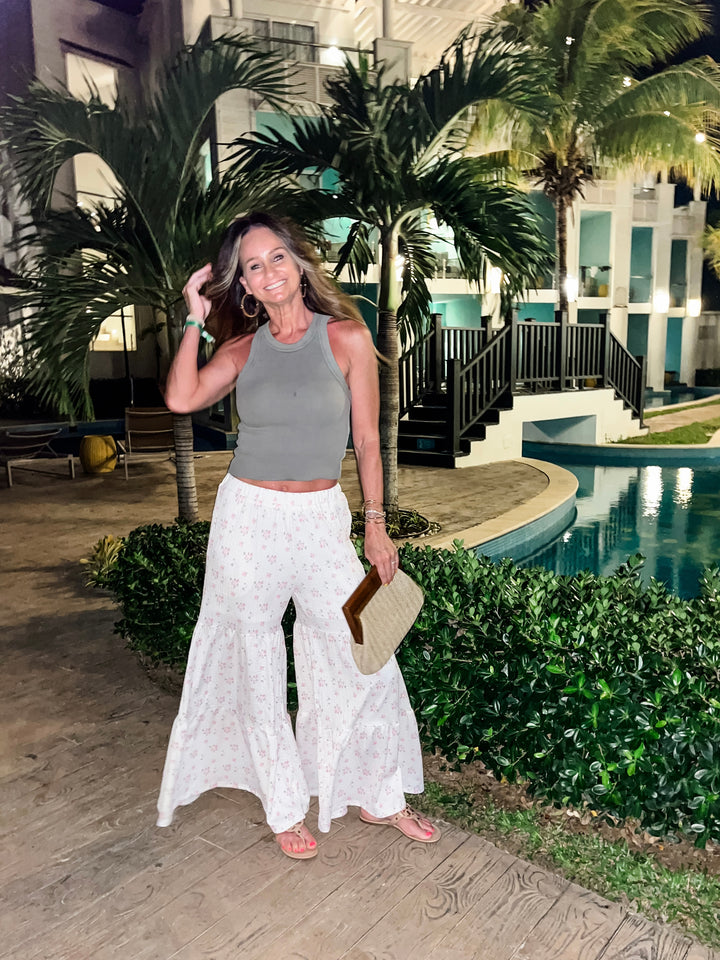 MEDIUM - Flowy Floral Boho Pants