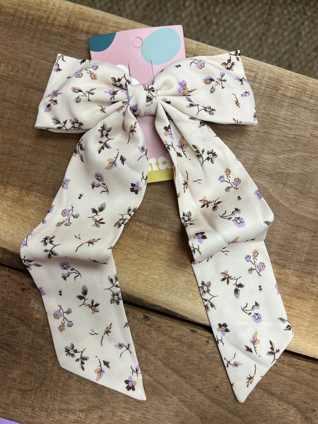 Violet Long Bow Clip