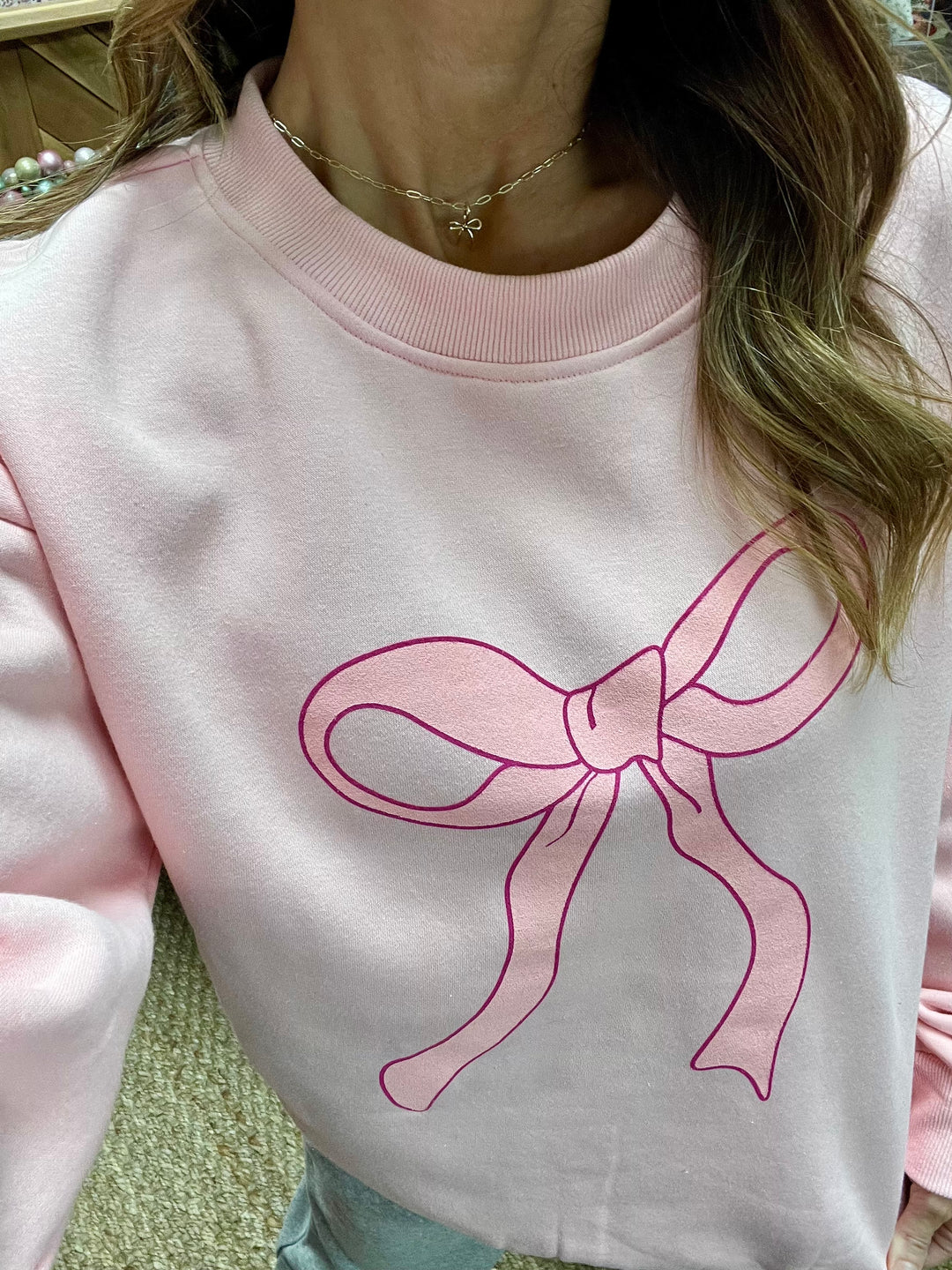 Coquette Bow Graphic Sweatshirt