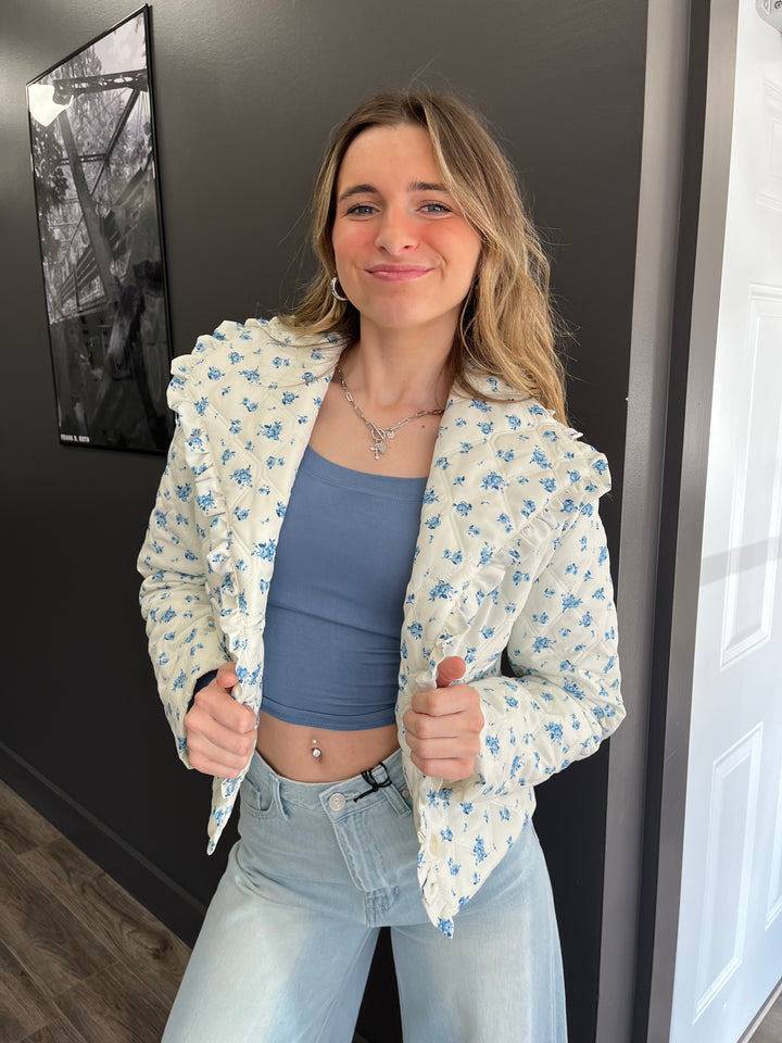 SMALL - Cropped Scoop Neck Top