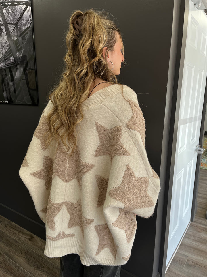 Oversized Star Cardi