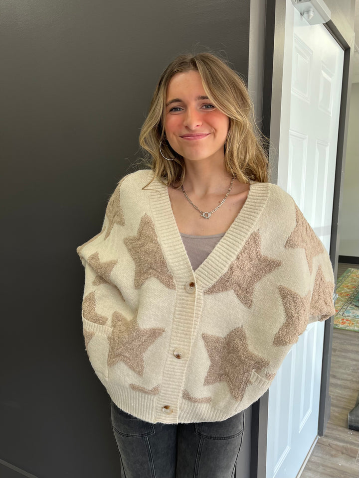 Oversized Star Cardi