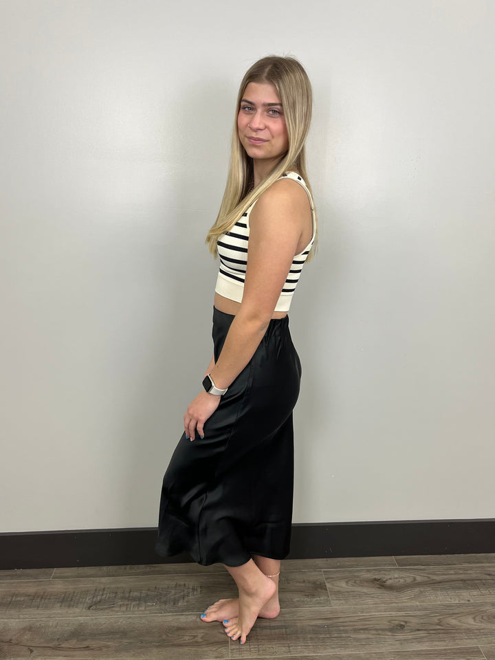 Ribbed Striped Racerback Brami