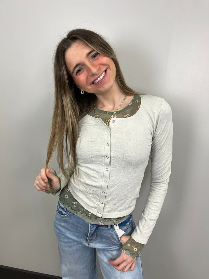 Floral Mesh Top