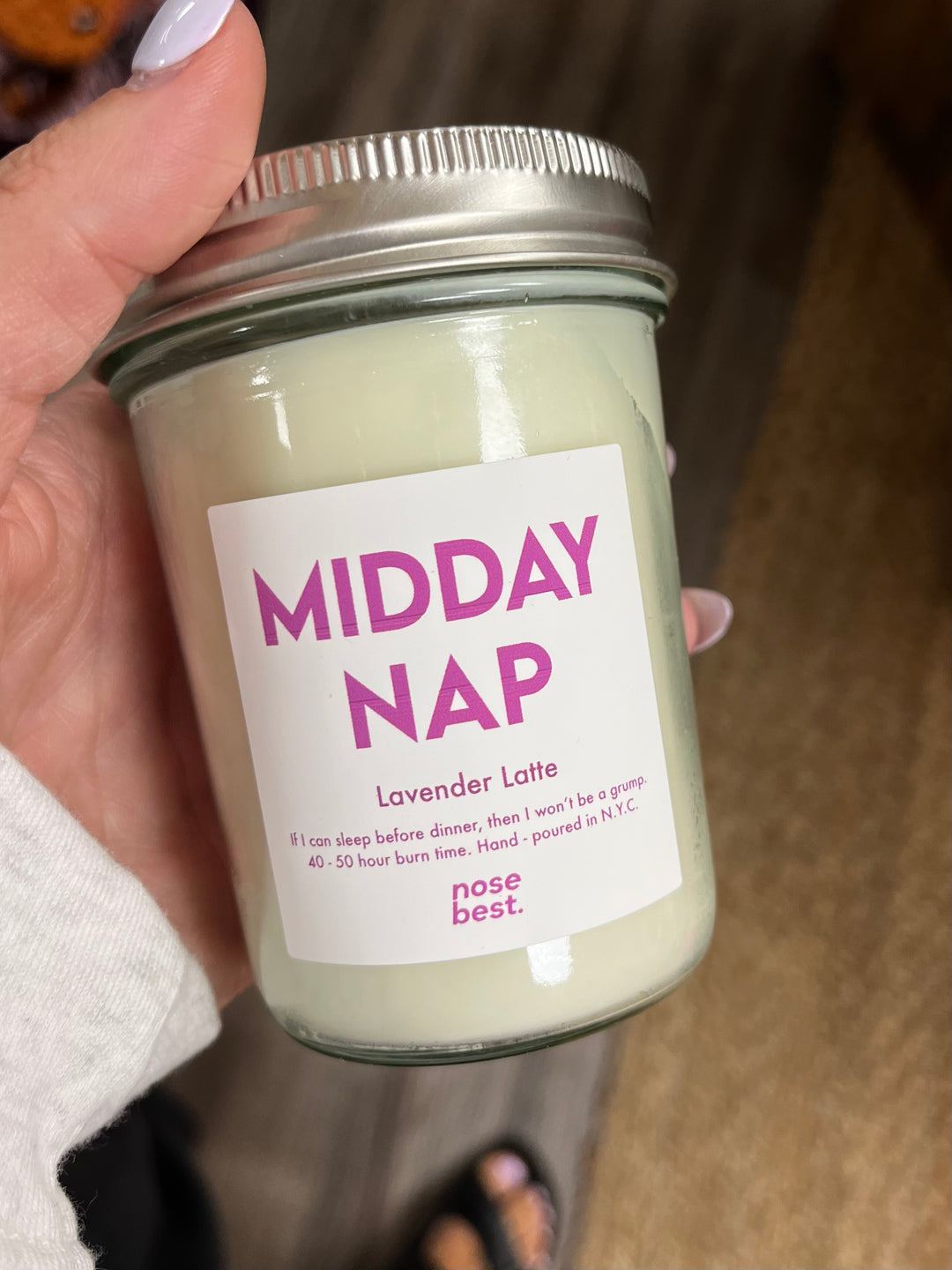 Midday Nap Lavender Latte soy candle