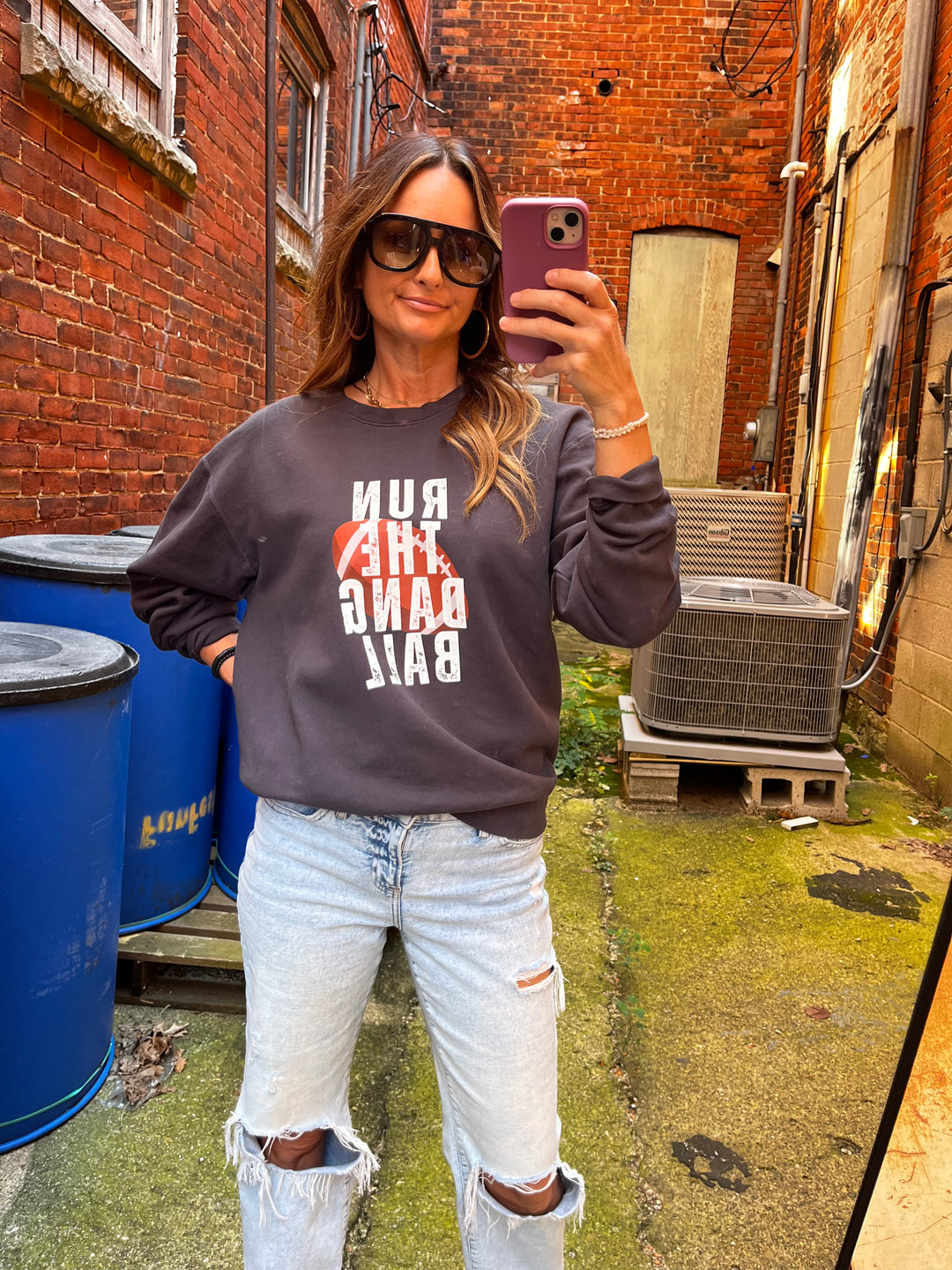 “Run the Dang Ball” Black Sweatshirt