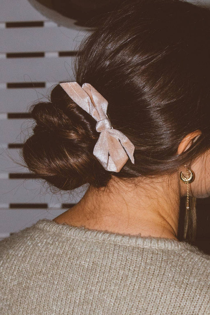 Velvet Bow Clip