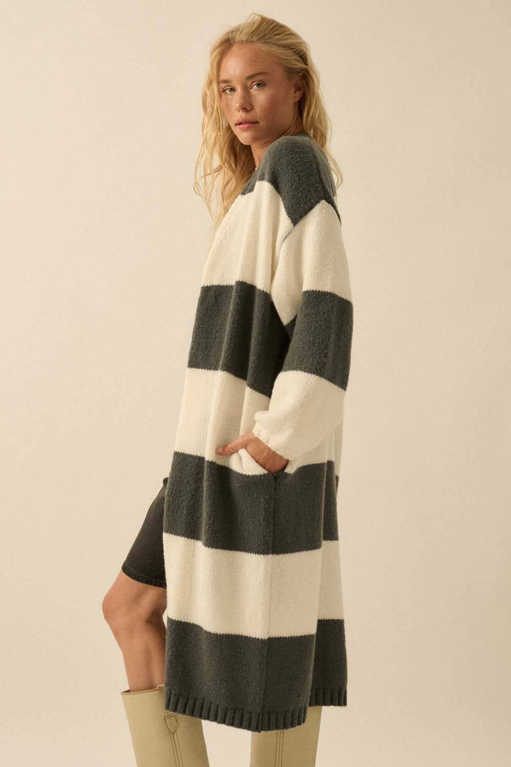 Cozy Striped Knit Cardigan