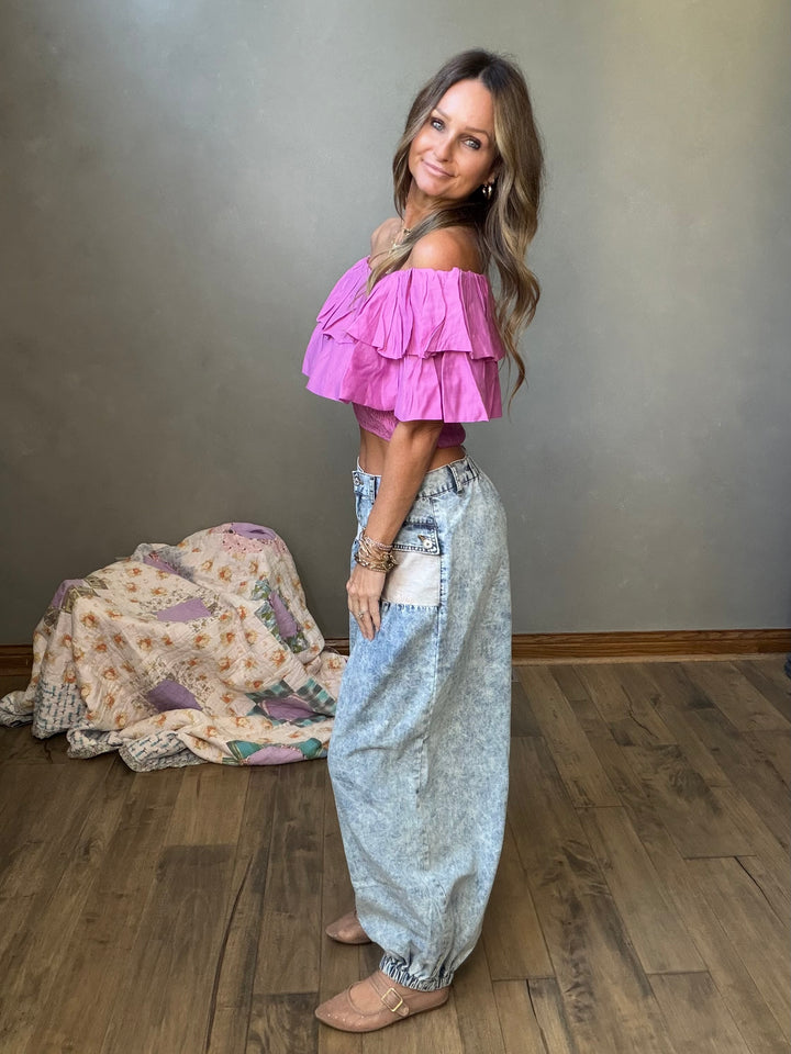 After Hours Ruffle Top