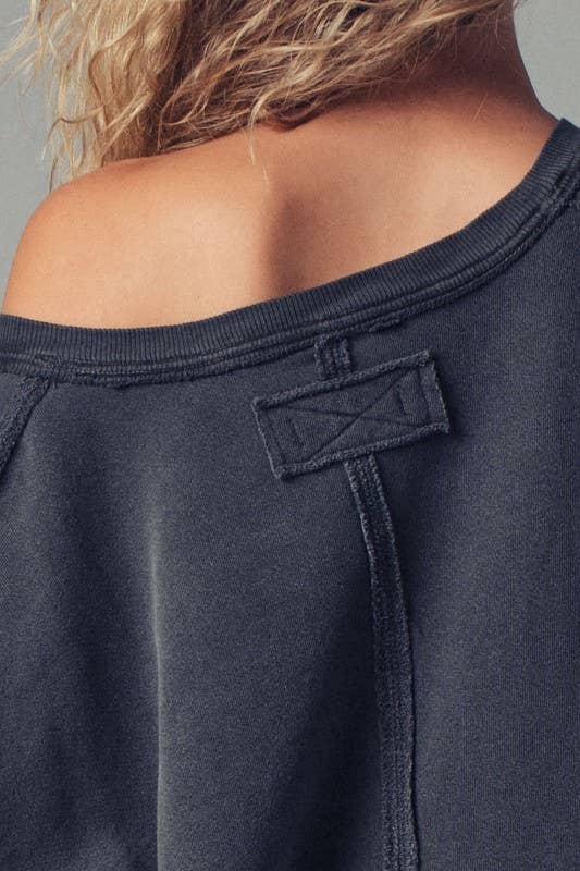 Vintage Vibe V-Neck Sweatshirt