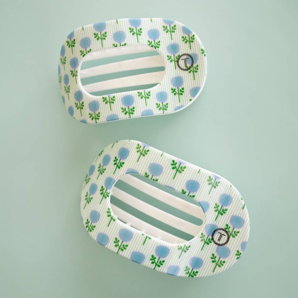 Blue Marigold | Large | Flat Round Hair Clip
