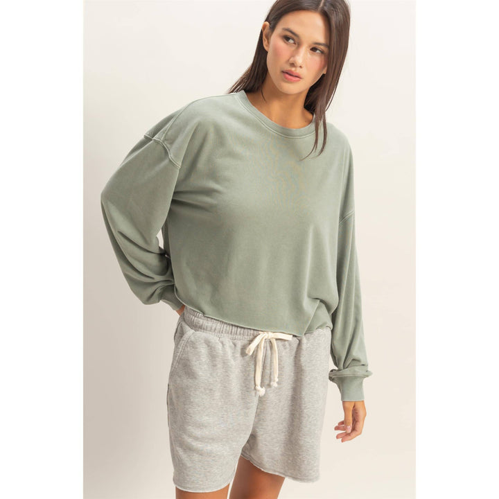 Mineral Wash Boxy Pullover