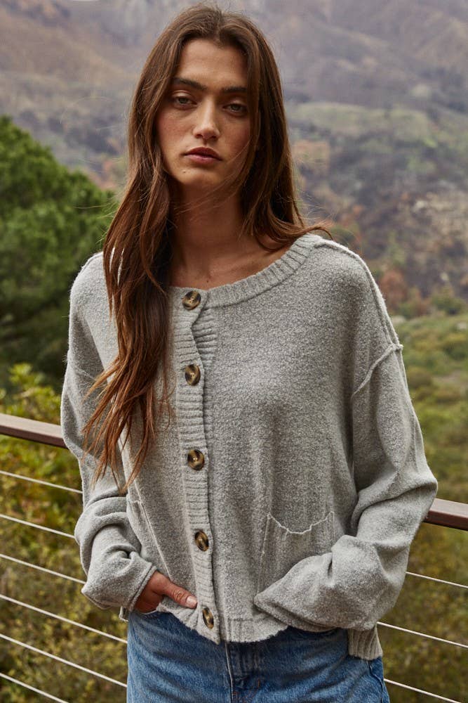 Lightweight gray cardigan