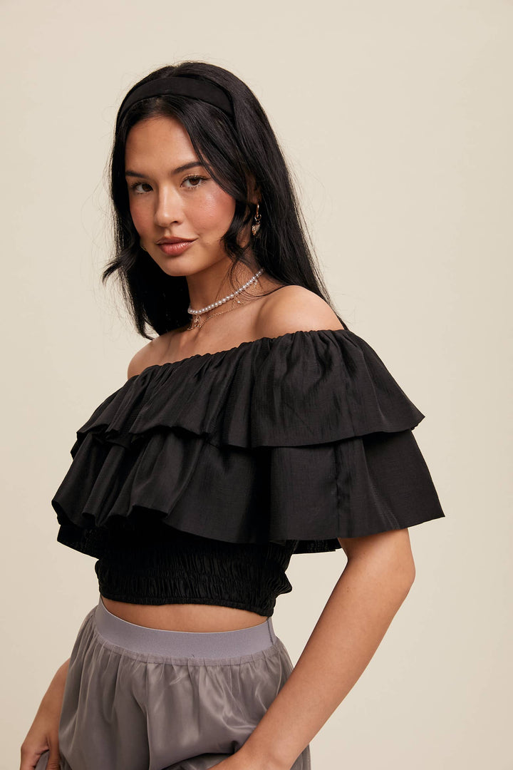 After Hours Ruffle Top