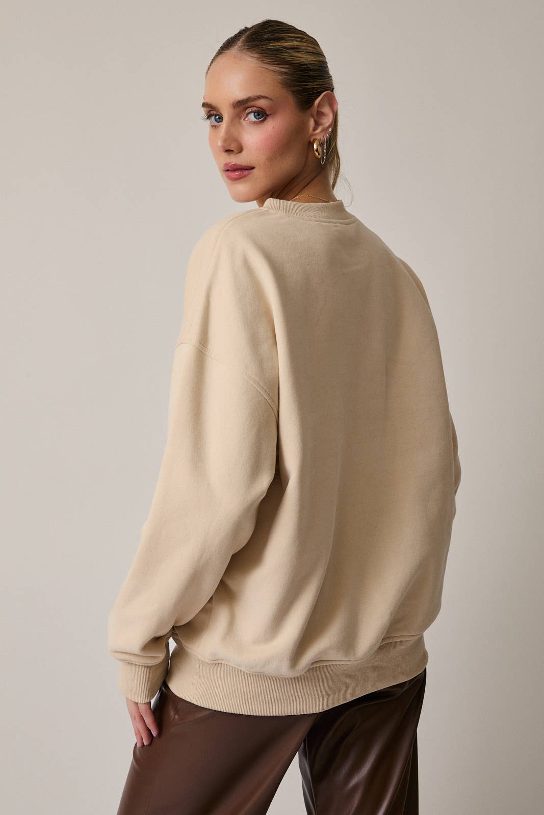 "Weenies & Tinis" Embroidered Fleece Sweatshirt