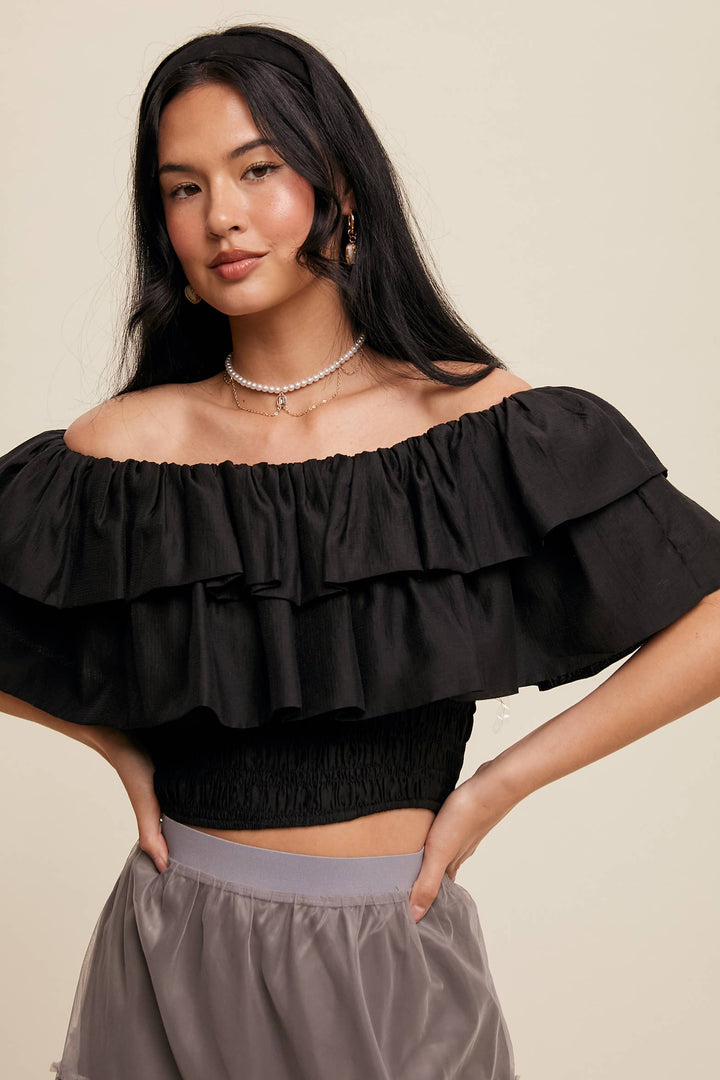 After Hours Ruffle Top