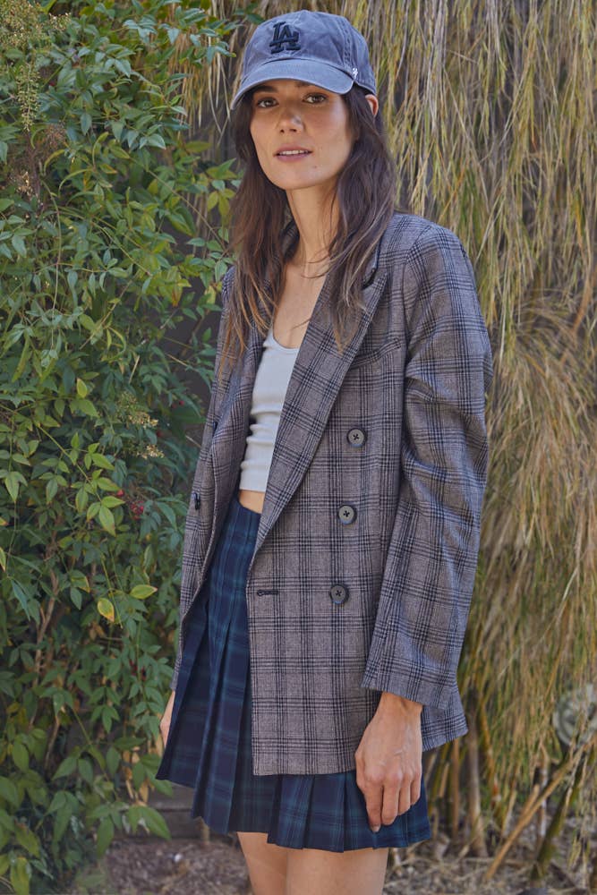 Plaid Woven Blazer