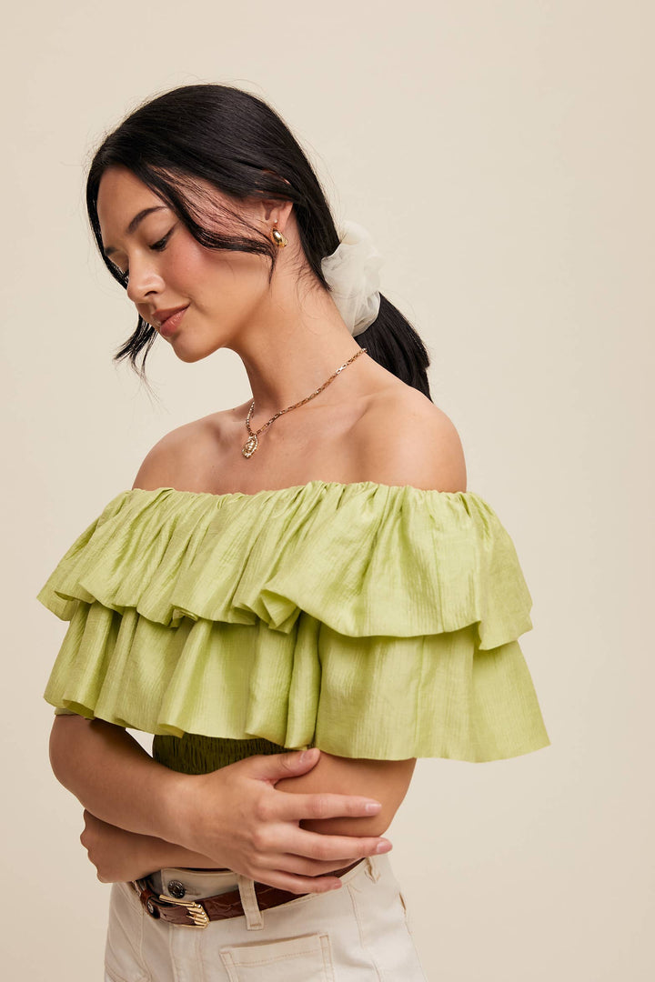 After Hours Ruffle Top