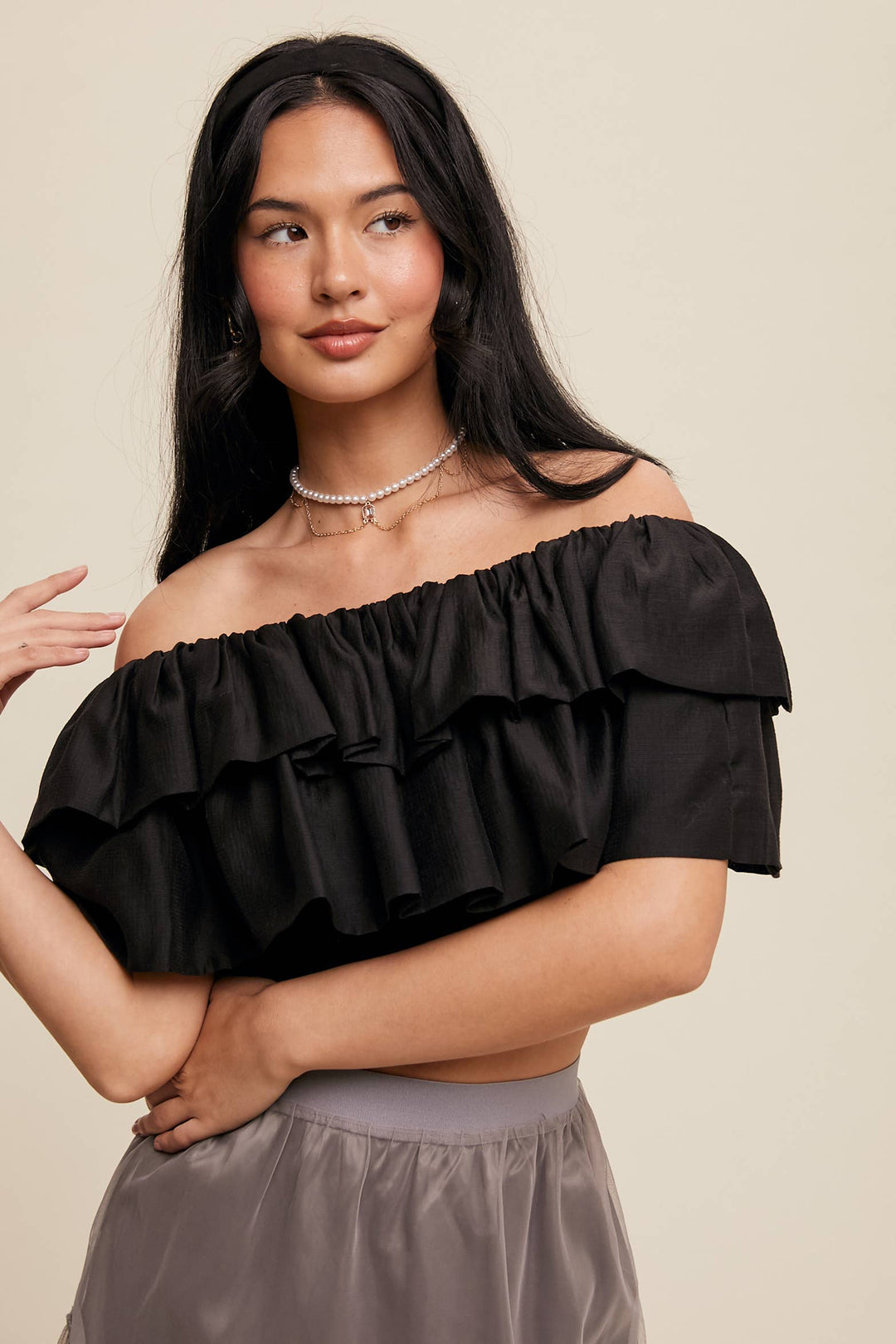 After Hours Ruffle Top