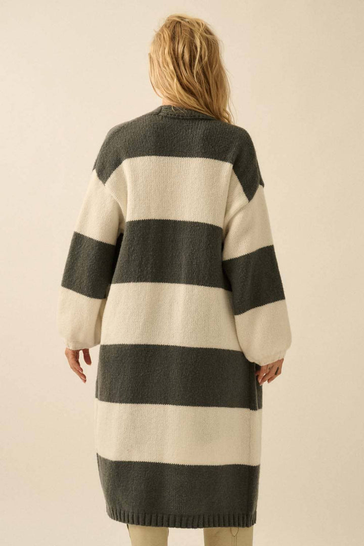 Cozy Striped Knit Cardigan