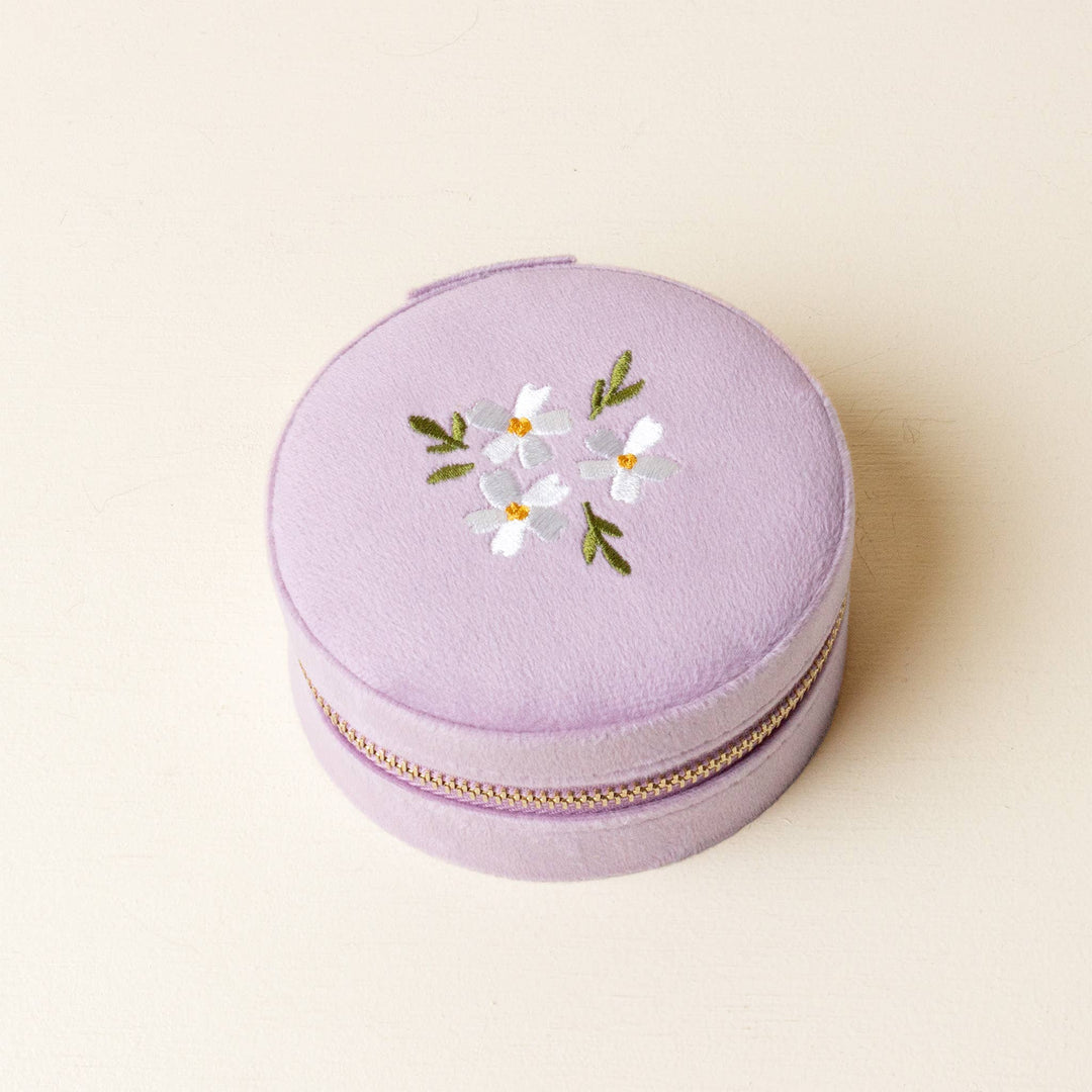 Luxe Lilac Velvet Jewelry Case