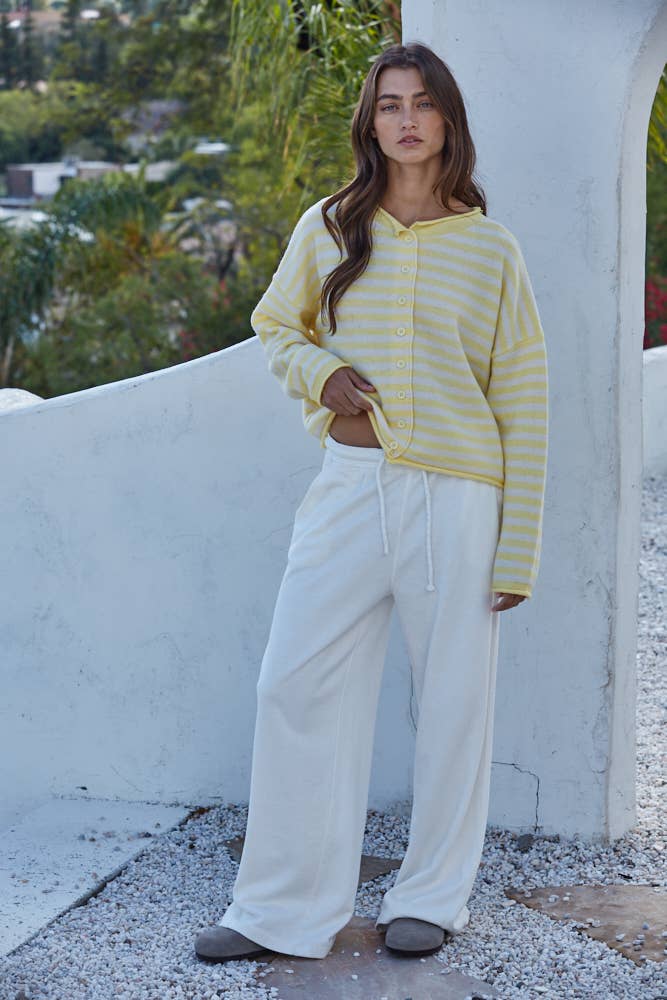 Everyday Striped Lightweight Cardigan