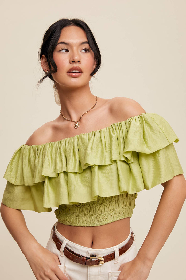 After Hours Ruffle Top