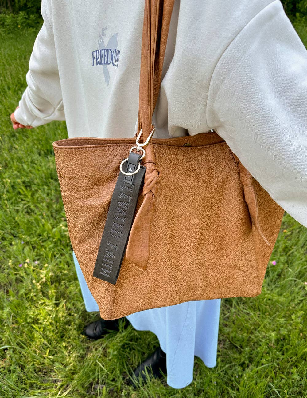 Black Elevated Faith Keychain