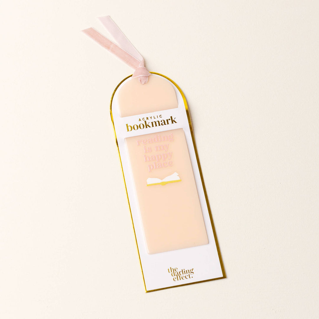 Reading is my Happy Place acrylic bookmark