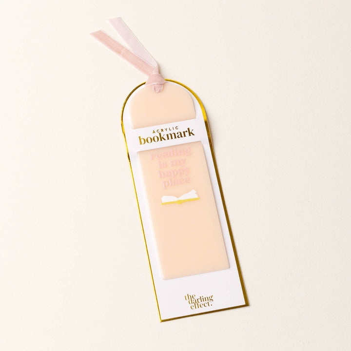 Reading is my Happy Place acrylic bookmark