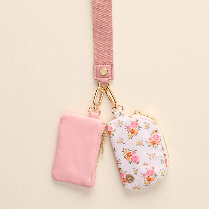 Floral Duo Pouch Wristlet