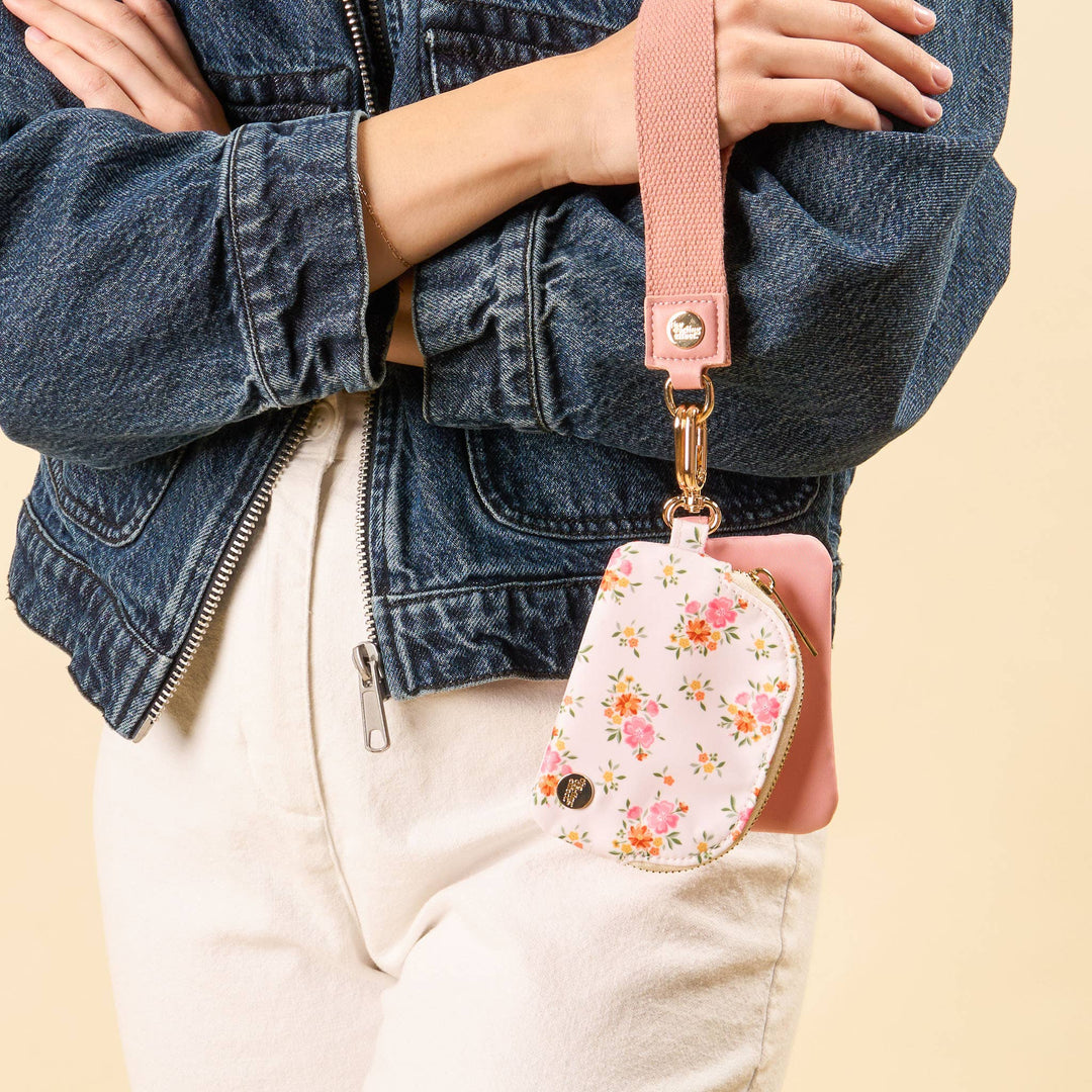 Floral Duo Pouch Wristlet