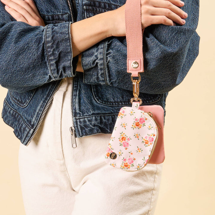 Floral Duo Pouch Wristlet