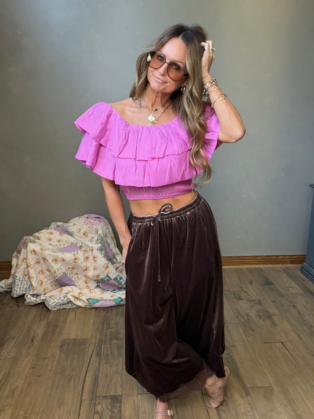 After Hours Ruffle Top