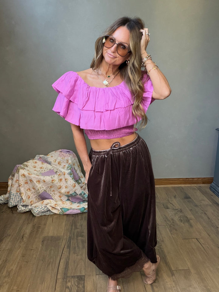 After Hours Ruffle Top