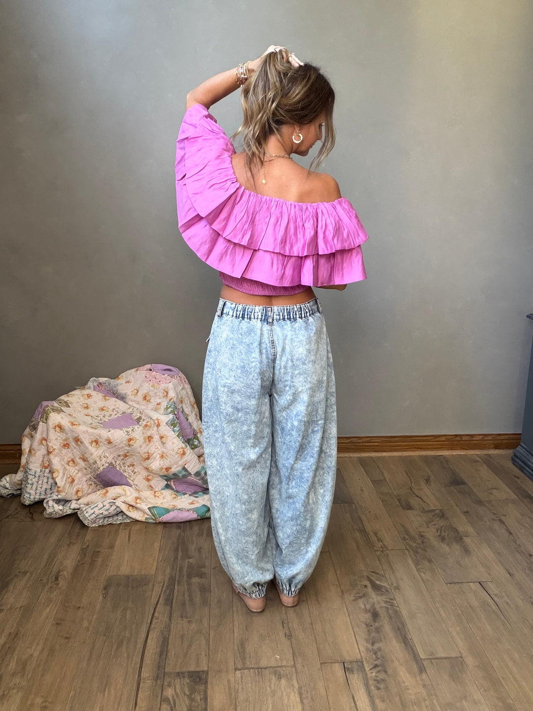 After Hours Ruffle Top