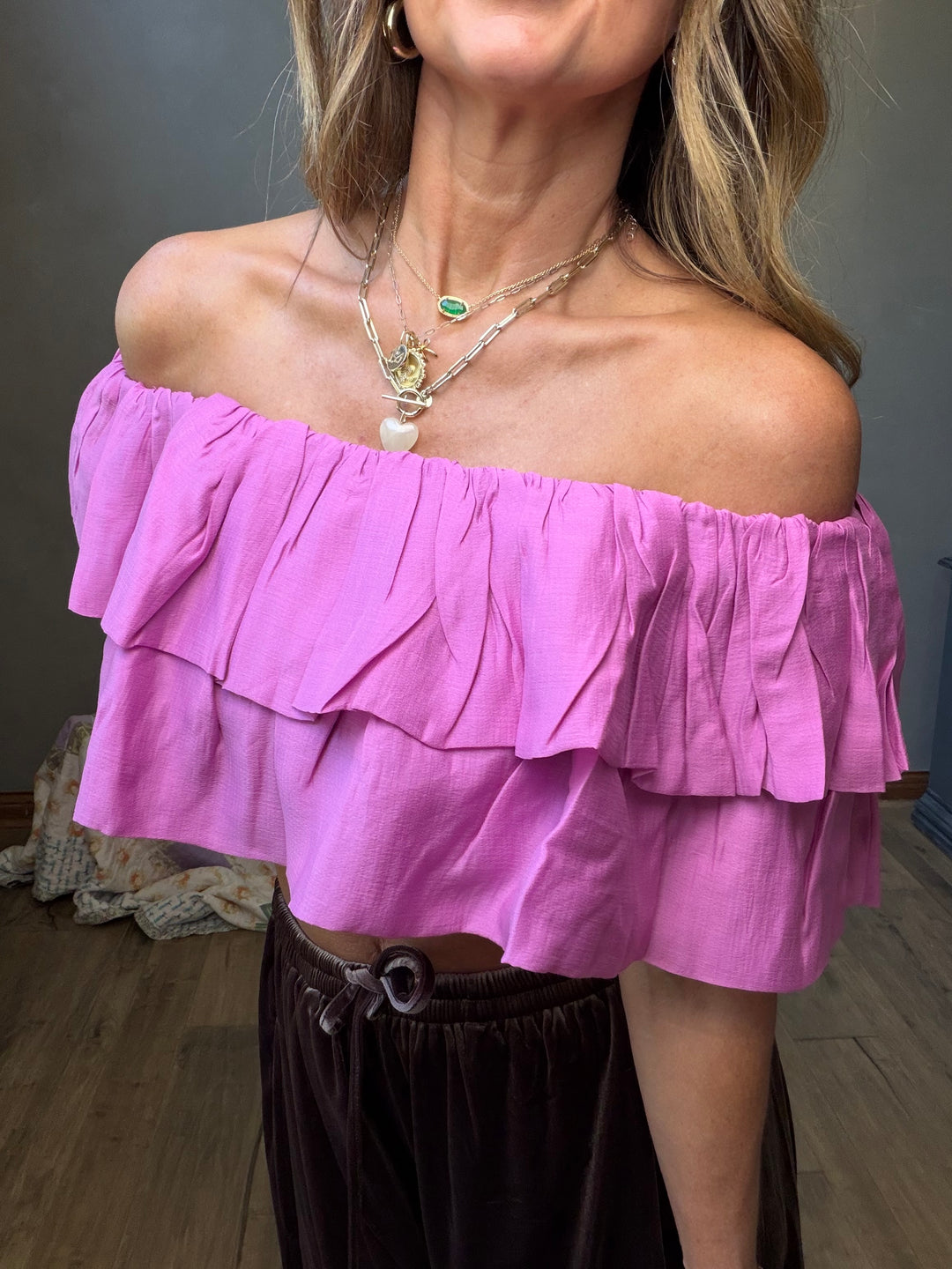 After Hours Ruffle Top