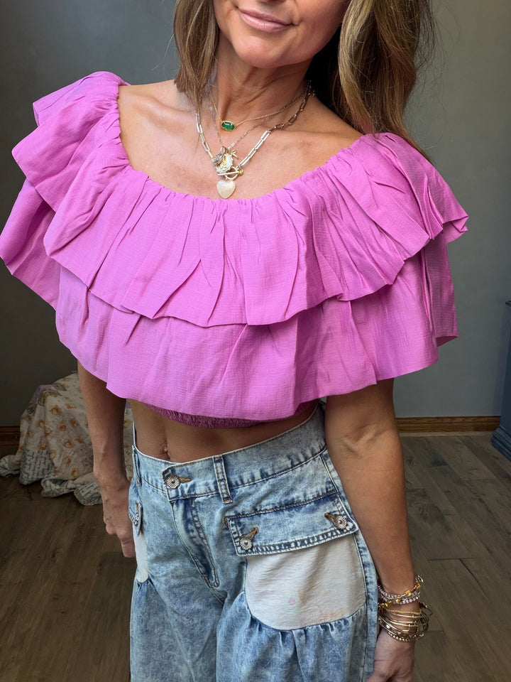 After Hours Ruffle Top