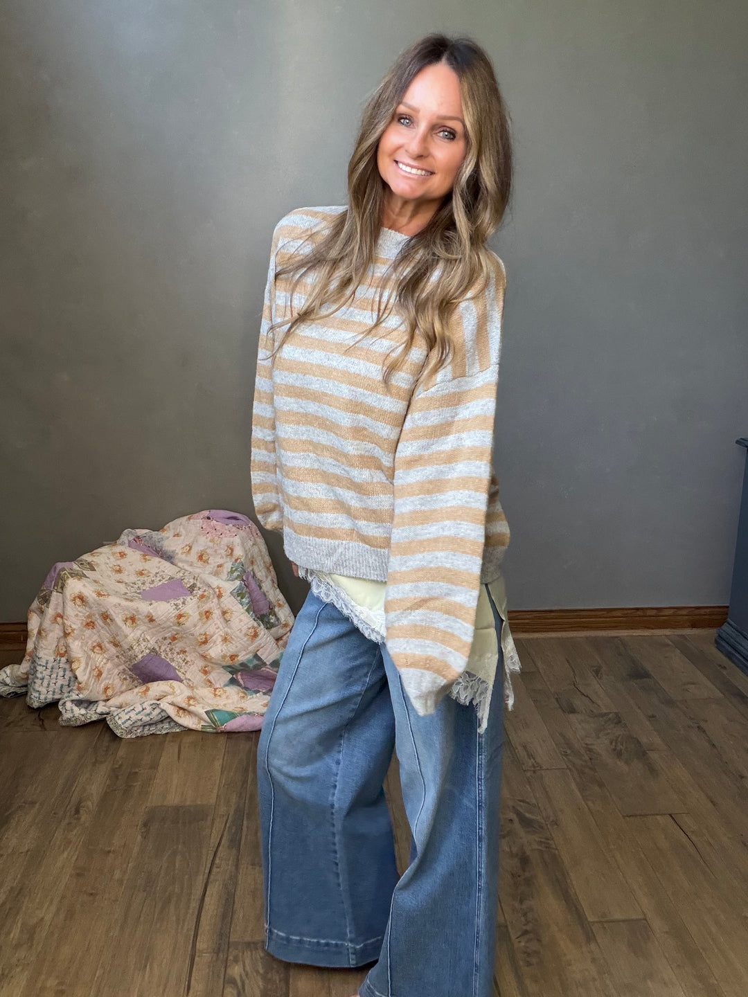 Bonfire Season Striped Sweater